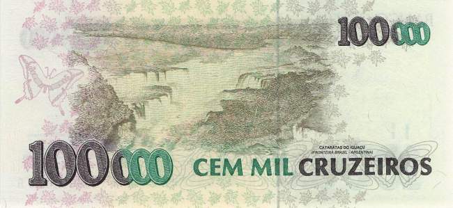 100000 Cruzeiros 1990